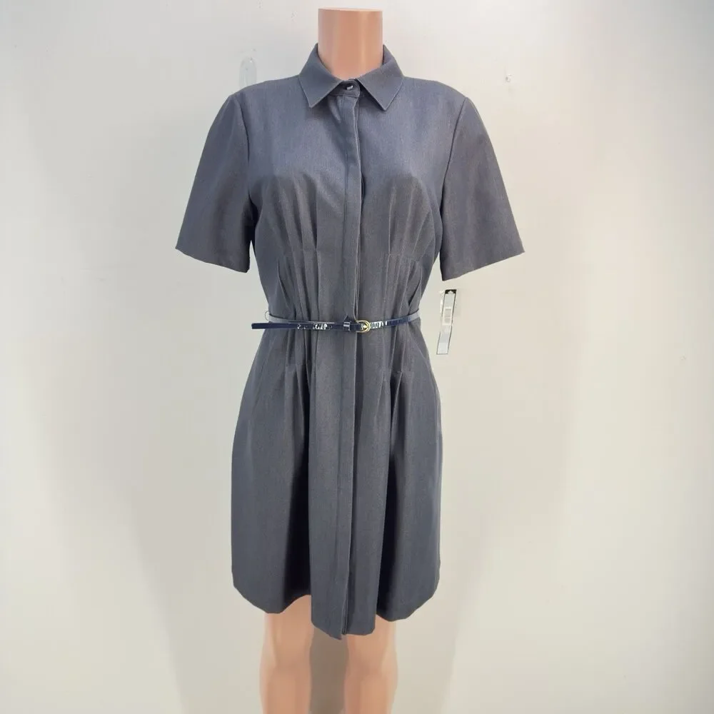 NWT Tahari Arthur S Levine Notch Collar Sheath Dress Size 10 Petite - Picture 1 of 17